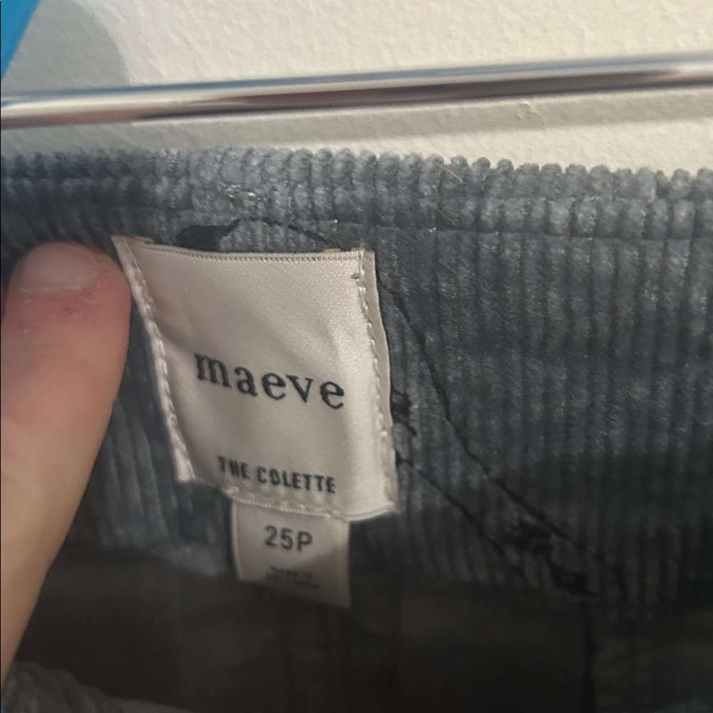 Anthropologie The Colette Crop Wide Leg Embroidered Corduroy Pants by Maeve - Picture 11 of 12